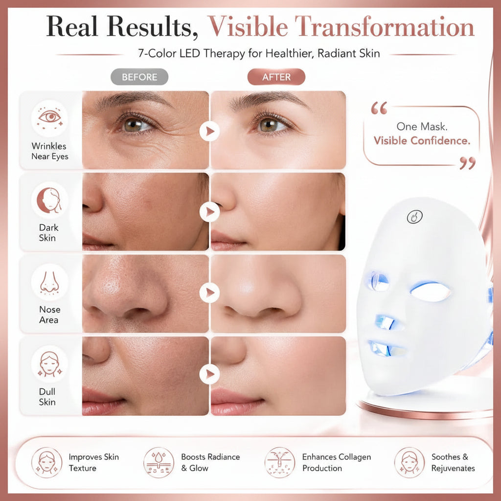 High-Performance 7-Color LED Photon Therapy Face Mask