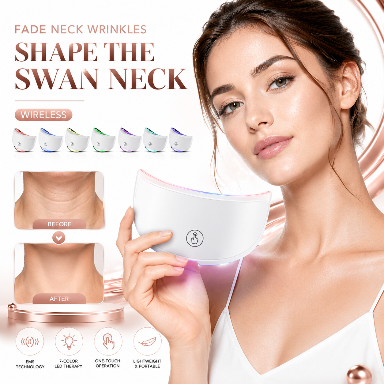 LED Photon Therapy Neck Rejuvenation Mask