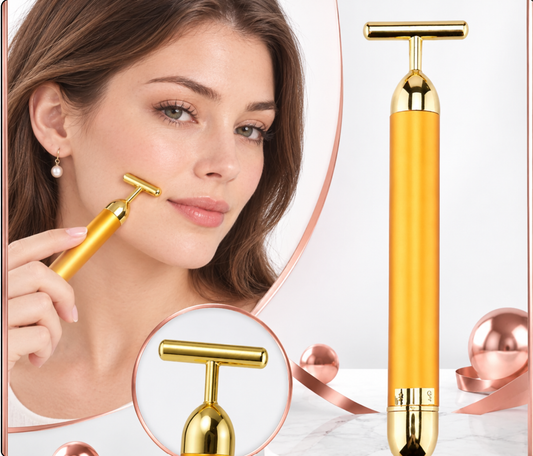 24K Gold Vibrating Facial Massage Roller
