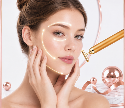 24K Gold Vibrating Facial Massage Roller