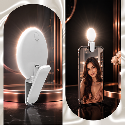 Clip-On LED Selfie Light - Portable Mobile Phone Light for Photos & Videos